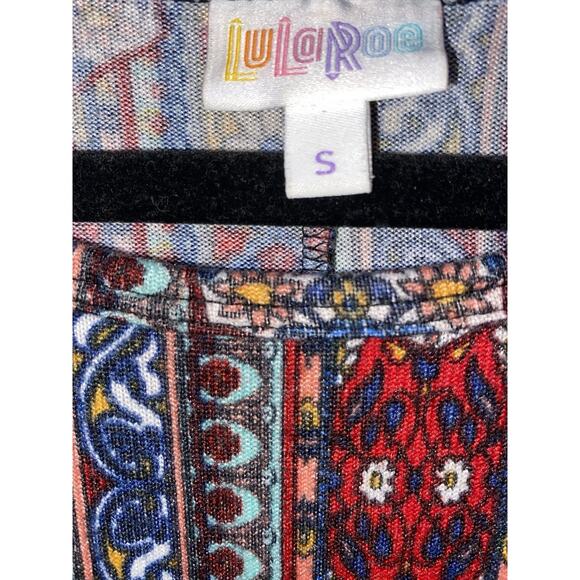 LuLaRoe Carly Dress Small – Boho Geometric Print High-Low Swing A-Line SS - Picture 4 of 6